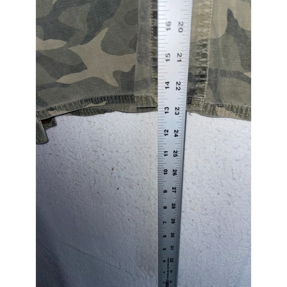 Lucky Brand Camo Military Army Combat Olive Green Camo Shirt Jacket Women's sz S - Picture 3 of 6